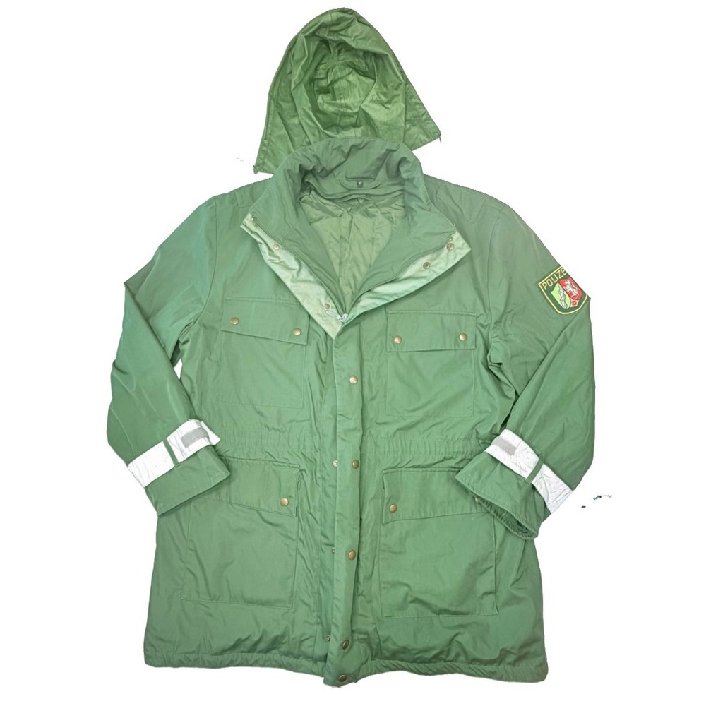 German Polizei North Rhine-Westphalia Police Rain Parka Jacket Size 27 2XL Green